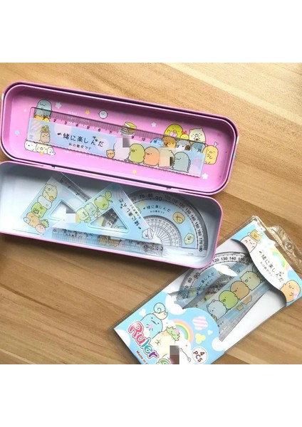 B Tarzı Et Sevimli Unicorn Hayvan Düz Cetvel Iletki Öğrenciler Matematik Geometri Plastik Üçgen Cetveller Seti Çocuklar Kırtasiye Hediye (Yurt Dışından) indirimleri