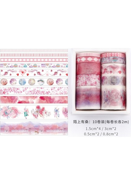 D Stili S Beden Washi Bant Seti Etiketler Scrapbooking Maskeleme Yıkama Bantları Washitape Ocean Fita Adesiva Cinta Adhesiva Decorativa Çiçek (Yurt Dışından)