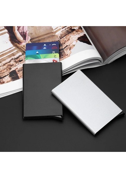 No.97 Stili Lolo Slim Rfid Engelleme Deri Cüzdan Kredi Kimlik Kartı Tutucu Çanta Kılıf Erkekler Kadınlar Için Moda Çanta Kart Sahibinin (Yurt Dışından) indirimleri