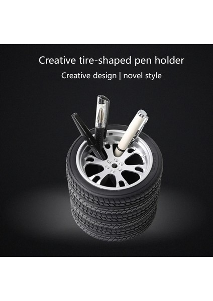 Siyah Stil Yenilik Lastik Kalem Kalem Tutucu Boya Fırçası Tutucu Şık Ev Masası Süsleri (Yurt Dışından) fiyatları