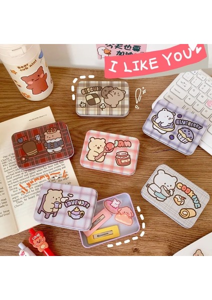 No.3 Tarzı Ins Kore Yara Bandı Saklama Kutusu Sevimli Karikatür Ayı Tavşan Saç Tokası Maskeleme Bandı Yara Bandı Saklama Çantası Mini Kırtasiye Malzemesi Saklama Kutusu (Yurt Dışından) fiyatları