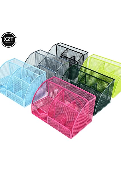 Kırmızı Stil Metal Ofis Organizatör Örgü Masaüstü Saklama Kutusu Kırtasiye Aksesuarları Kozmetik Tutucu Ofis Okul Ev Gereçleri (Yurt Dışından) fiyatları