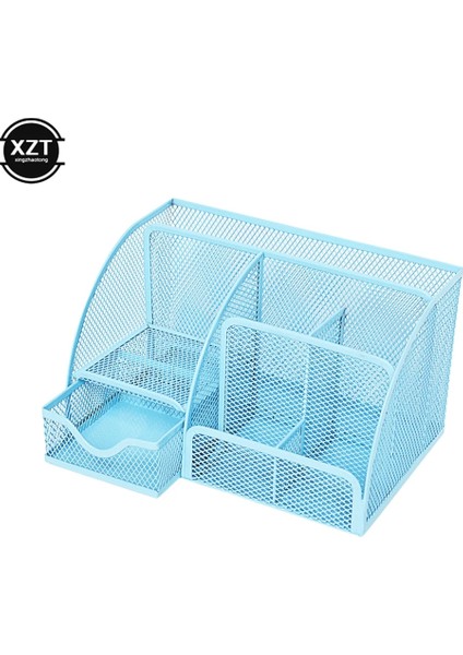 Kırmızı Stil Metal Ofis Organizatör Örgü Masaüstü Saklama Kutusu Kırtasiye Aksesuarları Kozmetik Tutucu Ofis Okul Ev Gereçleri (Yurt Dışından) modelleri