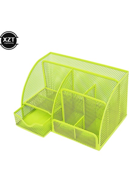 Kırmızı Stil Metal Ofis Organizatör Örgü Masaüstü Saklama Kutusu Kırtasiye Aksesuarları Kozmetik Tutucu Ofis Okul Ev Gereçleri (Yurt Dışından) indirimleri