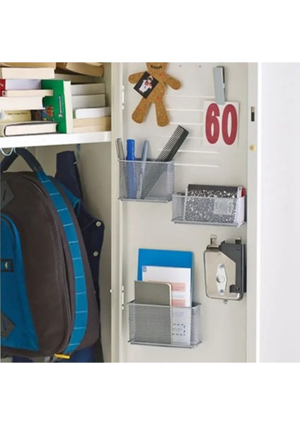 L Tarzı Dayanıklı Buzdolabı Tel Örgü Manyetik Sepet Saklama Kutusu Kalem Makyaj Organizatör (Yurt Dışından) modelleri