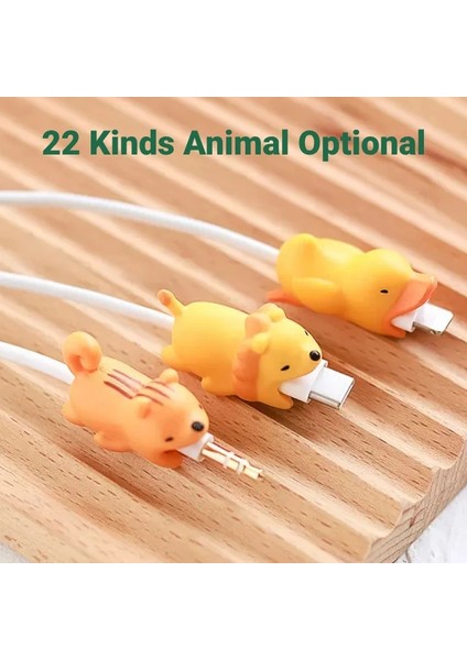 No.7 Tarzı Yenı Hayvan Kablo Koruyucu Kulaklık Tel Cep Telefonu USB Şarj Kablosu Ortak Anti Kırılma Sevimli Tarih Kablo Bite Tutucu Aksesuarları (Yurt Dışından)
