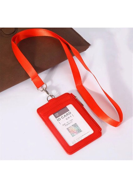 Stil 2 Kırmızı Stil Kordon ile Kart Sahibi Boyun Askısı Rozet Tutucu Personel Kimlik Kartı Otobüs Kimliği Masa Organizatör Kırtasiye Ofis Okul Malzemeleri (Yurt Dışından)