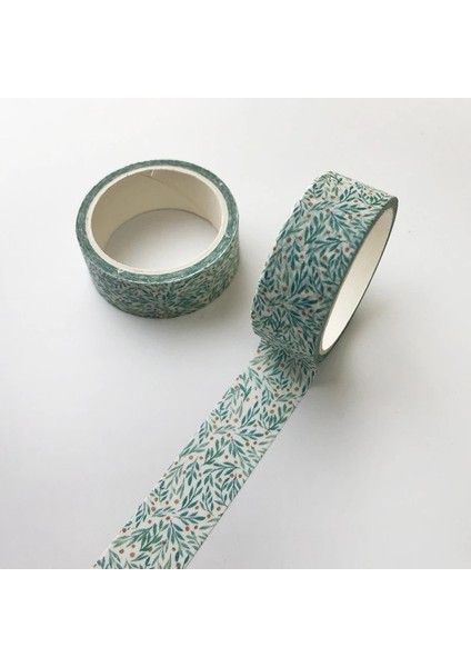 Q Stili 1 Adet Yeşil Bitki Çiçek Washi Bant Dıy Maskeleme Bandı Dekoratif Yapışkanlı Scrapbooking Okul Kırtasiye El Yapımı Bant (Yurt Dışından)