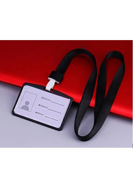 No.11 Stili Metal Rozetlik Kimlik Adı Etiketi Kapağı Şirket Fabrikası Personel Çalışanları Için Ofis Çalışma Kartı Tutacağı Kordonlu Otobüs Kartı Kılıfı (Yurt Dışından)