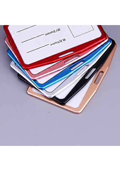 No.11 Stili Metal Rozetlik Kimlik Adı Etiketi Kapağı Şirket Fabrikası Personel Çalışanları Için Ofis Çalışma Kartı Tutacağı Kordonlu Otobüs Kartı Kılıfı (Yurt Dışından)