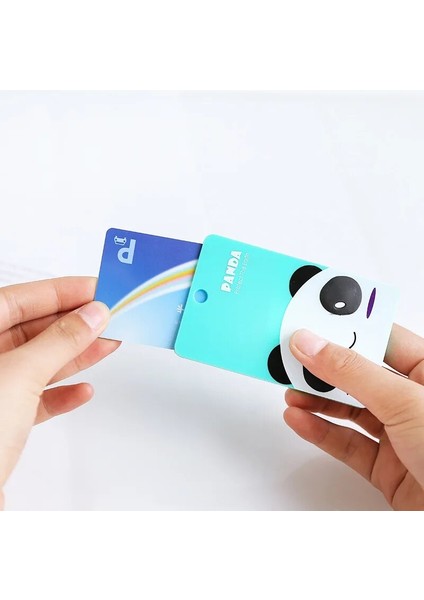 Panda Tarzı Pvc Yaka Kartı ve Aksesuarları Kimlik Kartı Sahibi Kredi Kartı Otobüs Kartı Çantası Karikatür Panda Totoro Kırtasiye (Yurt Dışından) fırsatları