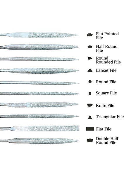 5312 Elmas Saatçi Eğe Seti 4X160 mm 10 Parça fiyatları