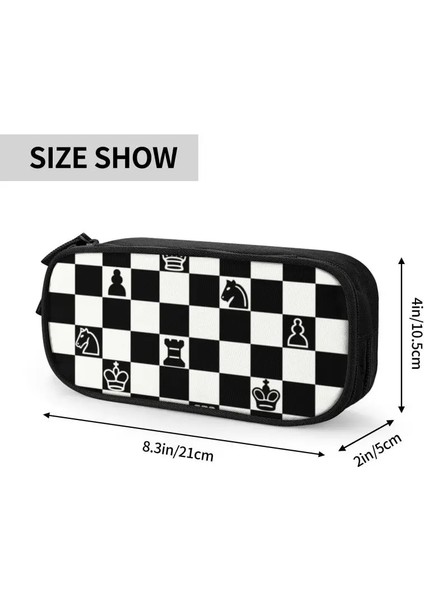 No.5 Tarzı Moda Satranç Sevimli Kalem Kutusu Erkek Kızlar Büyük Kapasiteli Satranç Tahtası Oyunu Kalem Kutusu Öğrencileri Kırtasiye (Yurt Dışından) indirimleri