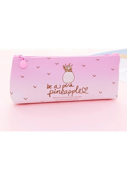 NO.279 Tarzı Yeni Tuval Meyve Ananas Kalem Kutusu Kız Kırtasiye Kawaii Kalem Çantası Okul Ofis Malzemeleri Öğrenciler Hediyeler (Yurt Dışından)
