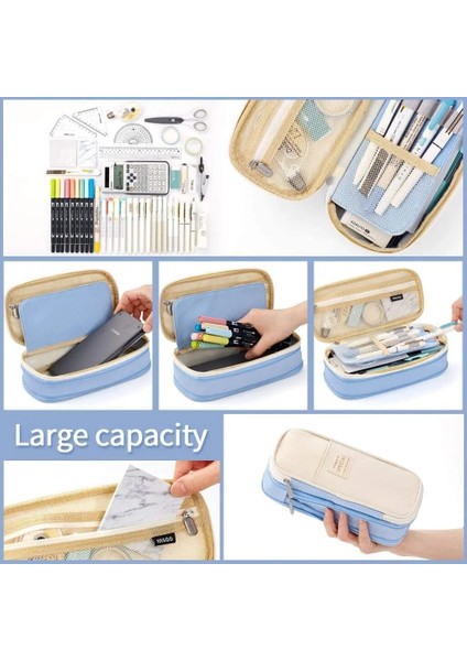 Turuncu Tarzı Kawaii Sevimli Öğrenciler Kalem Kutusu Renk Engelleme Sıkıştırma Kalem Çantası Yıkanabilir Çok Fonksiyonlu Kırtasiye Kutuları Ebedi Kalemler (Yurt Dışından) fırsatları