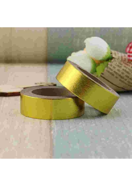 NO.120 Stili 10M Çiçek Bakır Kalp Altın Folyo Washi Bant Kağıt Scrapbooking Maskeleme Bandı Yapışkan Bant Sticker Dekoratif Kırtasiye Bantları (Yurt Dışından)