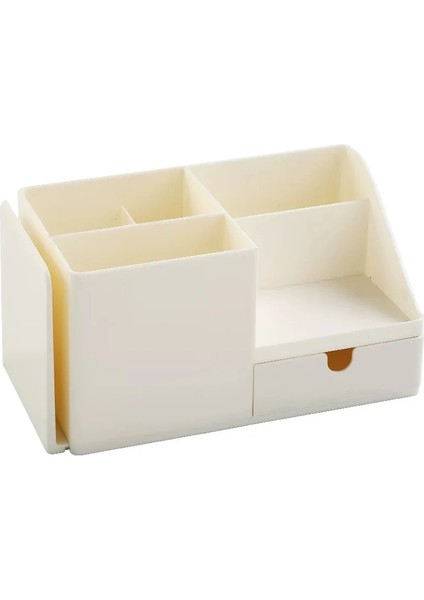 Bej Tarzı Sharkbang Abs Masa Ofis Organizatör Depolama Tutucu Masaüstü Kalem Kalem Çeşitli Eşyalar Rozet Kutusu Kırtasiye Ofis Okul Malzemeleri (Yurt Dışından)