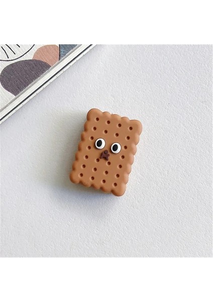 E Tarzı 2 Adet Kawaii Sevimli Karikatür Kablo Koruyucu Bite Organizatör Gıda USB Şarj Kulaklık Kablosu Buddy Cep Telefonu Dekor Tel Bisküvi (Yurt Dışından)