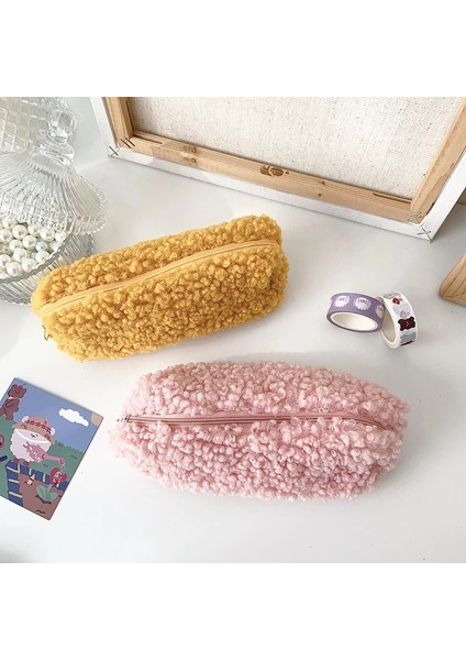 NO.308 Tarzı Le Sevimli Peluş Kalem Kılıfı Kalem Çantası Kızlar Için Kawaii Kırtasiye Büyük Kapasiteli Kalem Kutusu Kalem Kutusu Kozmetik Kalem Sahipleri (Yurt Dışından) fırsatları