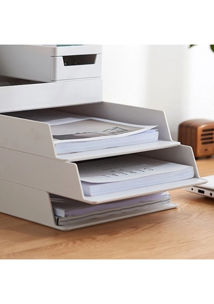 No.6 Stili A4 Kağıt Organizatör Belge Plastik Kasa Ofis Masası Masa Depolama Süperpozisyon Dolum Dosya Kutusu (Yurt Dışından) fiyatları