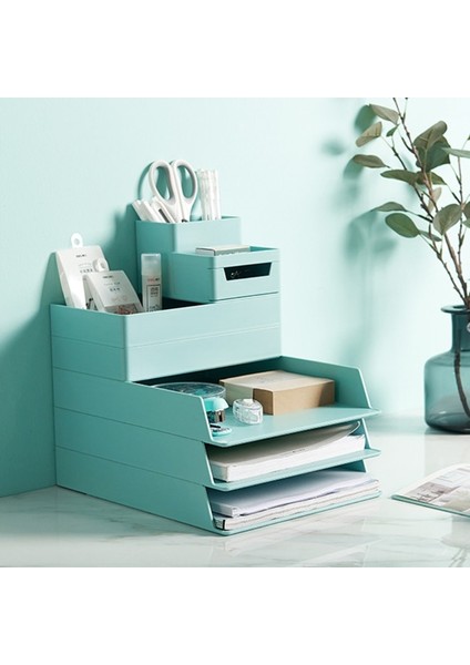 No.6 Stili A4 Kağıt Organizatör Belge Plastik Kasa Ofis Masası Masa Depolama Süperpozisyon Dolum Dosya Kutusu (Yurt Dışından) modelleri