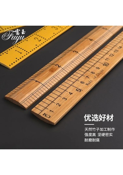 Açift Taraflımezuniyet Tarzı Dikiş Cetveli, Piyasa Cetveli, Ev Tipi Eski Moda Bambu Cetveli, Dikiş Cetveli, Kesim Mezura, Yüzük, 30CM Dikiş (Yurt Dışından) fırsatları