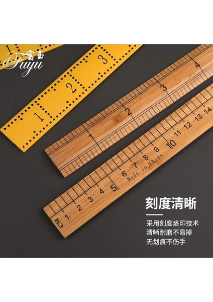 Açift Taraflımezuniyet Tarzı Dikiş Cetveli, Piyasa Cetveli, Ev Tipi Eski Moda Bambu Cetveli, Dikiş Cetveli, Kesim Mezura, Yüzük, 30CM Dikiş (Yurt Dışından) indirimleri