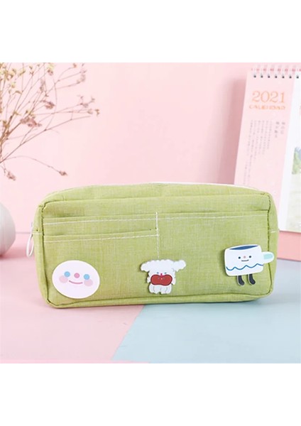 Estuche Stili Kalem Kutusu Kız Rozetleri Kawaii Estuche Para Lapices Sevimli Kore Kırtasiye Kalem Kutusu Kalemlik Sevimli Estojo Cartucheras Escolares (Yurt Dışından)