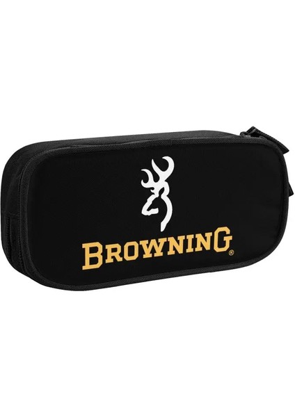 No.2 Tarzı Browning Logo Sevimli Kalem Kutusu Kız Erkek Büyük Kapasiteli Kalem Kılıfı Öğrenciler Kırtasiye (Yurt Dışından)