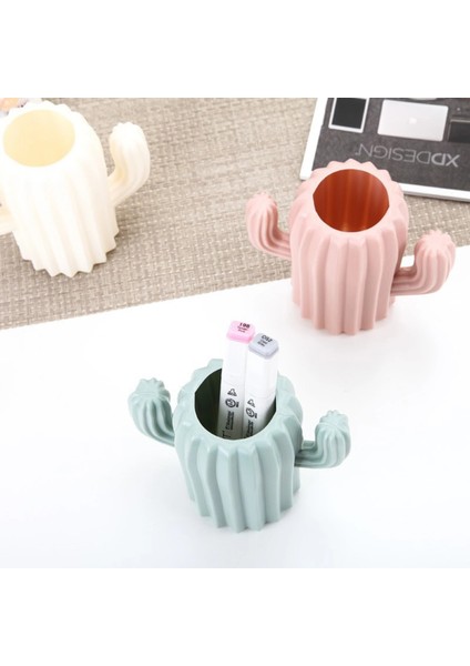 Yeşil Tarzı Yeni Yaratıcı Masaüstü Depolama Çok Fonksiyonlu Sevimli Kaktüs Kalem Tutucu Masa Malzemeleri Basit ve Taze Masaüstü Plastik (Yurt Dışından) fırsatları