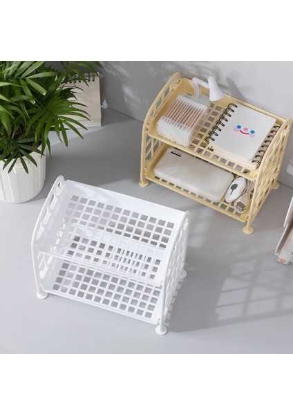 No.3 Tarzı Ins Masaüstü Saklama Kutusu Makyaj Kutusu Çift Katmanlı Depolama Rafı Masaüstü Depolama Rafı Masa Rafları Kozmetik Düzenleyici Depolama (Yurt Dışından) indirimleri