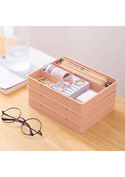 Mavi Stil Masa Çekmece Organizatörü Istiflenebilir Çok Hücreli Depolama Masaüstü Depolama Kutusu Tepsisi Ev Ofis Için Çok Amaçlı Bölücü Konteyner (Yurt Dışından) indirimleri