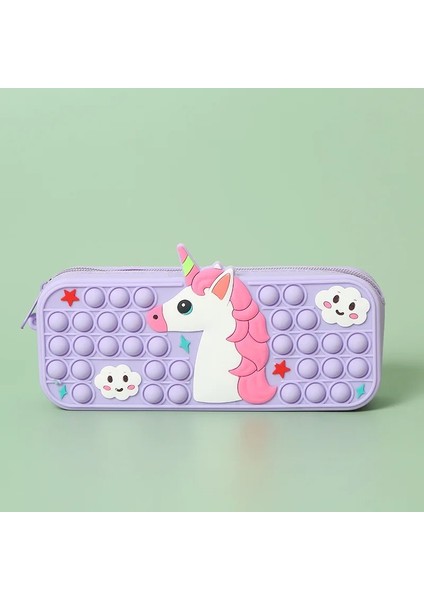 NO.532 Stili Lolede Sevimli Unicorn Dekompresyon Kalem Kutusu Kawaii Kalem Kutusu Öğrenci Kalem Çantası Cartable Scolaire Fille Kırtasiye Okul Öğeleri (Yurt Dışından)