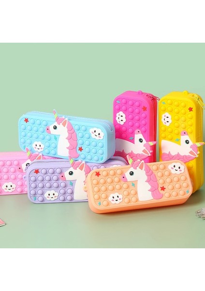 NO.532 Stili Lolede Sevimli Unicorn Dekompresyon Kalem Kutusu Kawaii Kalem Kutusu Öğrenci Kalem Çantası Cartable Scolaire Fille Kırtasiye Okul Öğeleri (Yurt Dışından) fırsatları