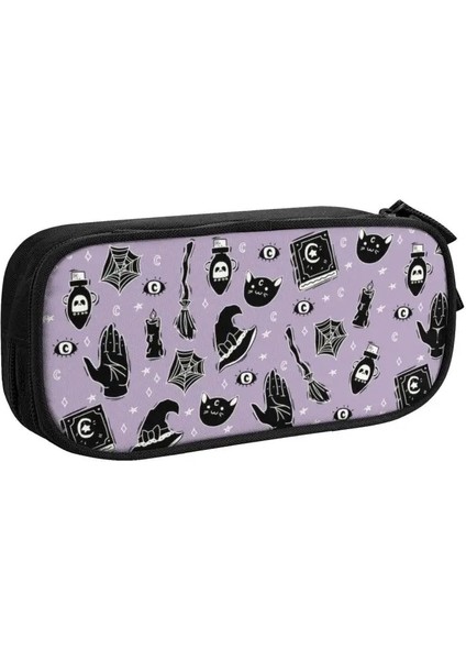 No.13 Tarzı Witchy Özü Sevimli Kalem Kutusu Erkek Kızlar Büyük Depolama Cadılar Bayramı Ürkütücü Cadı Kafatası Kalem Çantası Öğrencileri Kırtasiye (Yurt Dışından)