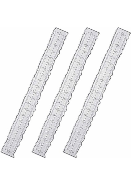 3 Adet 8.4 Inç Metal Düzensiz Kenarlar Cetvel Kenarları Cetvel Kart Yapımı Için Scrapbooking Craft Dekor Okul Ofis Araçları (Yurt Dışından)