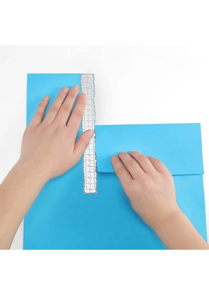 3 Adet 8.4 Inç Metal Düzensiz Kenarlar Cetvel Kenarları Cetvel Kart Yapımı Için Scrapbooking Craft Dekor Okul Ofis Araçları (Yurt Dışından)