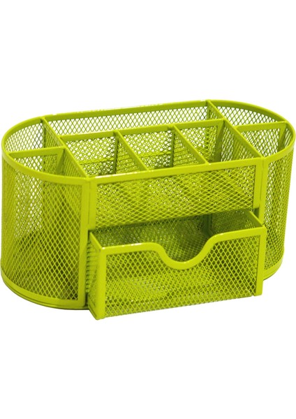 Yeşil Stil Kalem Tutucu 9 Bölmeli Kalem Kutusu Masaüstü Metal Örgü Kırtasiye Malzemesi Çekmeceli Kutu Öğretmen Malzemeleri Organizatör (Yurt Dışından)