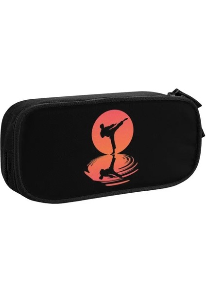 No.5 Tarzı Kyokushin Karate Bushido Değerleri Sevimli Kalem Kutusu Erkek Kızlar Büyük Kapasiteli Dövüş Sanatları Kalem Çantası Öğrencileri Kırtasiye (Yurt Dışından)