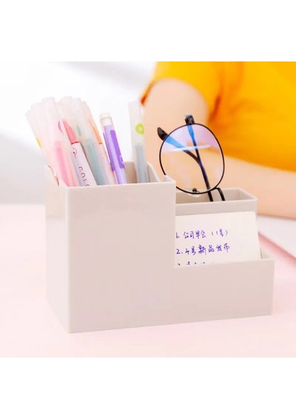 Pembe Tarzı Masaüstü Kalemlik Organizatör Çok Fonksiyonlu Kırtasiye Konteyner Depolama Kozmetik Makyaj Araçları Raf Okul Ofis Eşyaları (Yurt Dışından) modelleri