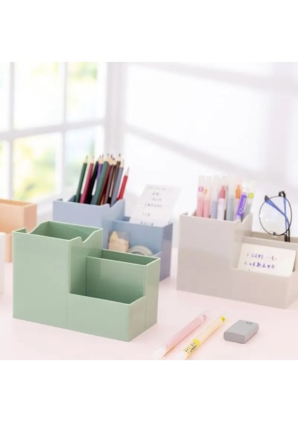 Pembe Tarzı Masaüstü Kalemlik Organizatör Çok Fonksiyonlu Kırtasiye Konteyner Depolama Kozmetik Makyaj Araçları Raf Okul Ofis Eşyaları (Yurt Dışından) fırsatları