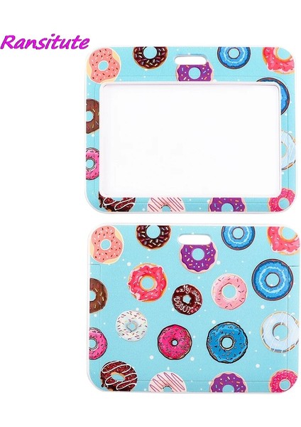 No.9 Tarzı Ransitute R1994 Donut Papatya Limon Ipi Yatay Yön Kımlığı Yaka Kartı Tutucu Spor Salonu Telefon Askısı USB Yaka Kartı Tutucu Dıy Asmak Halat (Yurt Dışından) fırsatları