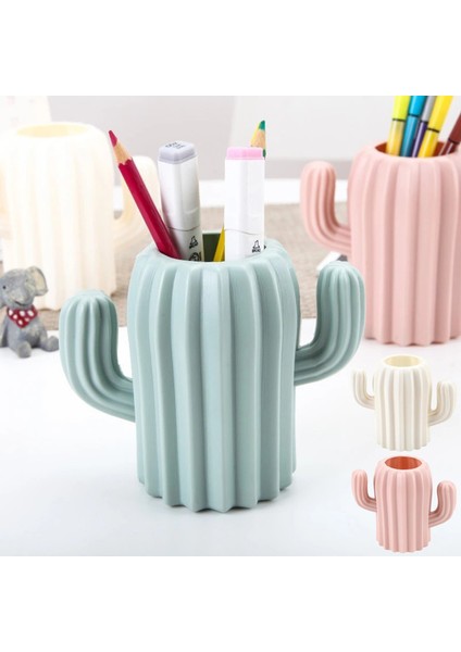 Pembe Tarzı Yeni Yaratıcı Masaüstü Depolama Çok Fonksiyonlu Sevimli Kaktüs Kalem Tutucu Masa Malzemeleri Basit ve Taze Masaüstü Plastik (Yurt Dışından) modelleri