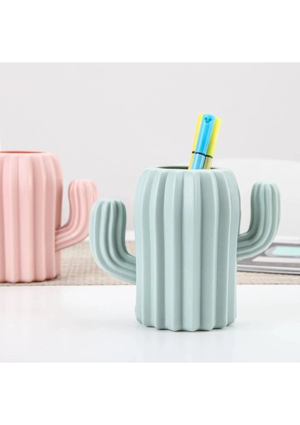 Pembe Tarzı Yeni Yaratıcı Masaüstü Depolama Çok Fonksiyonlu Sevimli Kaktüs Kalem Tutucu Masa Malzemeleri Basit ve Taze Masaüstü Plastik (Yurt Dışından) indirimleri