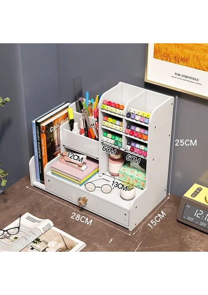 No.5 Tarzı Kalem Tutucu Iskandinav Ins Saklama Kutusu Yaratıcılık Ofis Masası Kırtasiye Kutusu Büyük Kapasiteli Ahşap Raf Ahşap Organizatör Kutusu (Yurt Dışından)