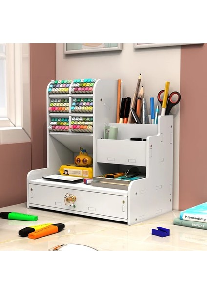 No.5 Tarzı Kalem Tutucu Iskandinav Ins Saklama Kutusu Yaratıcılık Ofis Masası Kırtasiye Kutusu Büyük Kapasiteli Ahşap Raf Ahşap Organizatör Kutusu (Yurt Dışından) fiyatları