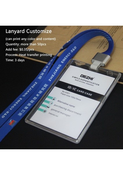 Dikey Gümüş Tarzı Dezhı- Plus Stil Şeffaf Rozet Tutucu + Polyester Ipi, Crystal Clear Id Ic Kart Sahibinin Özelleştirilmiş Ofis Tedarikçisi (Yurt Dışından) fırsatları