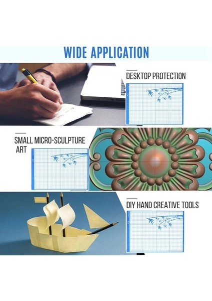 Mavi Stil Silhouette Cameo Kesim Plotter Makinesi, A3 Için Ölçüm Izgaralı Yedek Kesme Matı Standart Kavrama Yapışkan Mat (Yurt Dışından) fiyatları