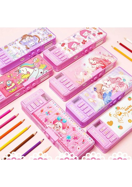 F Tarzı Pop Up Karikatür Kalem Kutusu Çok Fonksiyonlu Kırtasiye Organizatör Kutusu Kızlar ve Gençler Için Doğum Günü Hediyesi Fl (Yurt Dışından) modelleri