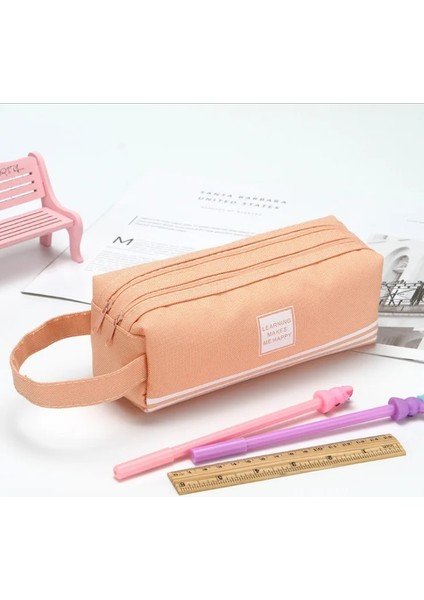 Pembe Tarzı Taşınabilir Büyük Kapasiteli Kalem Kutusu Sevimli Kırtasiye Okul Torbalar Kızlar Için Okula Dönüş Kalem Çantası Kalem Kutusu (Yurt Dışından)